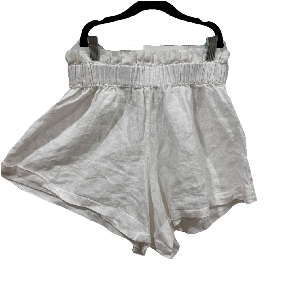 Women's Cleobella Shorts White Linen Size Small S Paper Bag - Picture 1 of 8